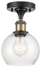 Innovations 516-1C-BAB-G124-6 1 Light Semi-Flush Mount, Black Antique Brass