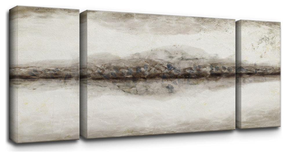 Abstract Neutral CXLIII-III'' 3-Piece Wrapped Canvas Wall Art by ChiChi Decor