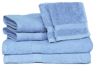 Deluxe 6-Piece Cotton Terry Bath Towel Set, Ocean