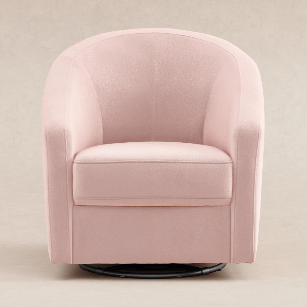 Madison Swivel Glider, Blush Pink Velvet
