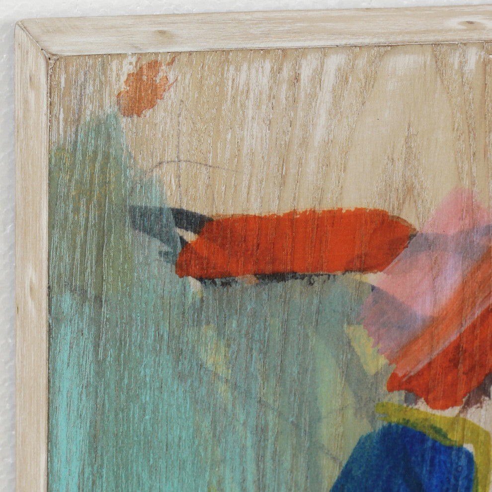 Abstract Wall Art Fine Giclee Printed on Hand Finished Ash Wood - Diptych Set