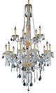 Elegant Lighting Verona 33" 15 Light Royal Crystal Chandelier