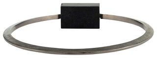 Metal, 17", Standing Ring, Base, Nickel/Black