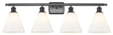 Innovations 516-4W-BK-GBC-81 4 Light Bath Vanity Light, Matte Black