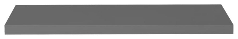 vidaXL Wall Shelves Floating Shelves Display Shelves 2 Pcs High Gloss Gray