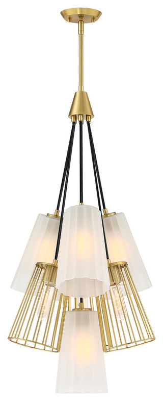 Designers Fountain D328M-7CH Liana 7 Light 18"W Chandelier - Brushed Gold