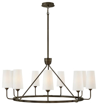 Hinkley 37.25" Lewis Large Single Tier Chandelier, Black Oxide