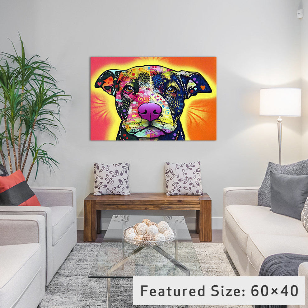 "Love A Bull" Wrapped Canvas Art Print, 40x26x1.5