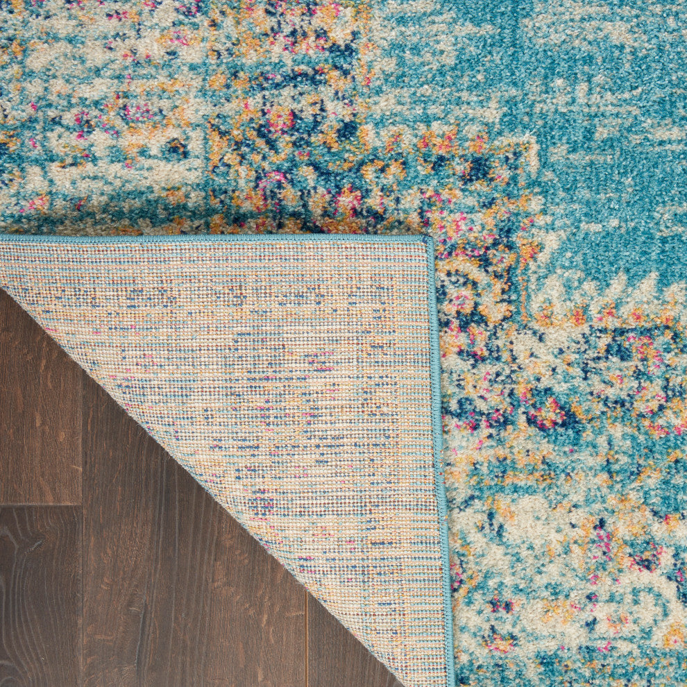 Nourison Passion 9' x 12' Light Blue Bohemian Indoor Area Rug