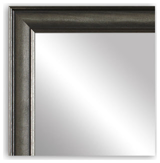 Oxfordshire Framed Wall Mirror, Pewter, 28" X 54"