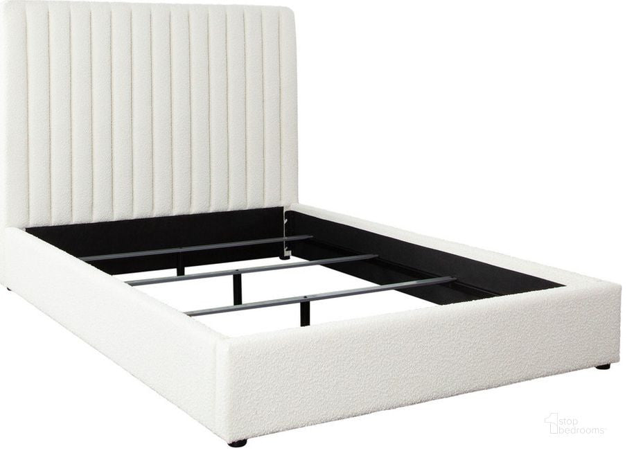 Brooke 54" Eastern King Bed in Ivory Boucle by Diamond Sofa
