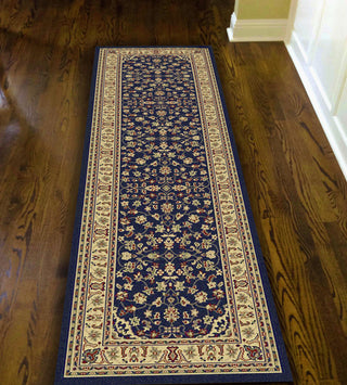 Radici Castello 953 Rug, Navy, 2'2" X 7'7"