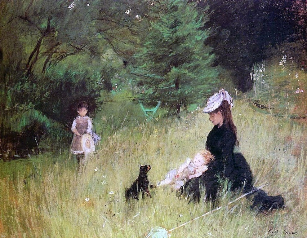 Berthe Morisot On the Lawn, Gallery Wrapped Canvas Print, 21"x28"