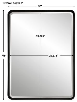 Uttermost Crofton Black Large Mirror