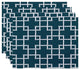 18"x14" Bamboo 1, Geometric Print Placemat, Teal, Set of 4