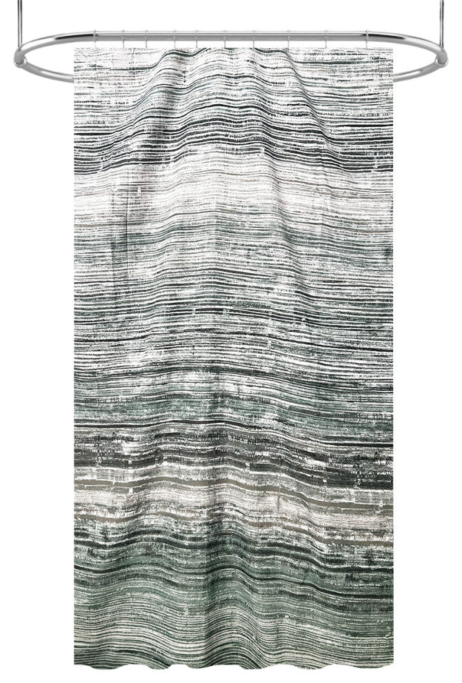 Nomad 100% Polyester Shower Curtain, Green, 72x72"