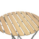 Wood Slat and Metal Bistro Set