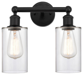 Innovations 616-2W-BK-G802 Clymer 2 Light Bath Vanity Light, Matte Black