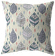 18 Cream Gray Leaves Suede Decorative Throw Pillow