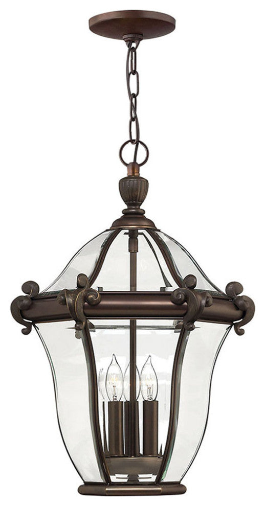 Hinkley San Clemente Medium Hanging Lantern, Copper Bronze
