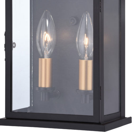 Bristol 7.5"W Outdoor Wall Light Oil Burnished Bronze With Light Gold