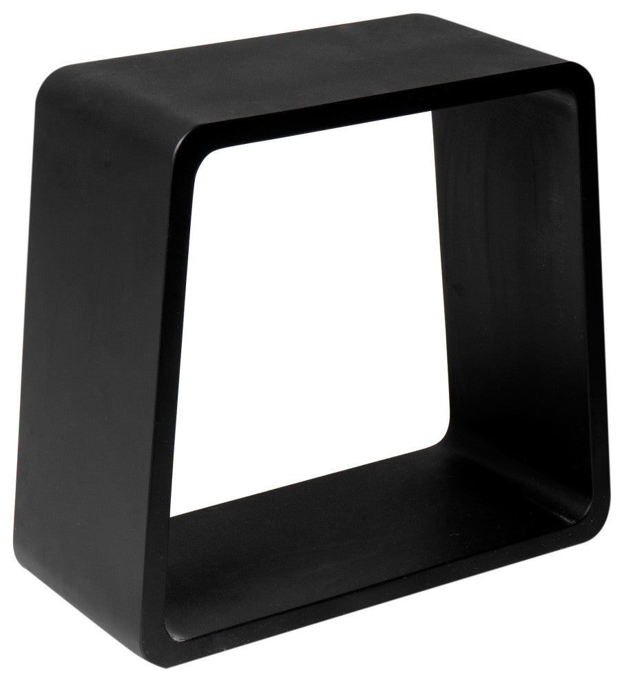 Alfi Brand Black Matte Solid Surface Resin Bathroom / Shower Stool