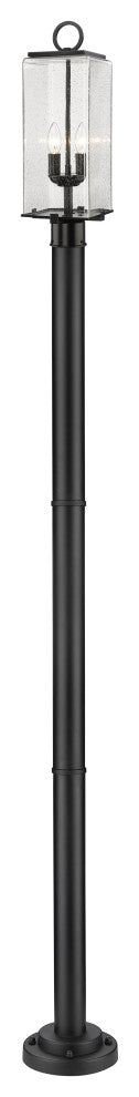 Zlite 592PHMR-567P-BK 2-Light Outdoor Post Mounted Fixture, Seedy