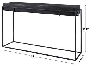 Uttermost Telone Modern Black Console table