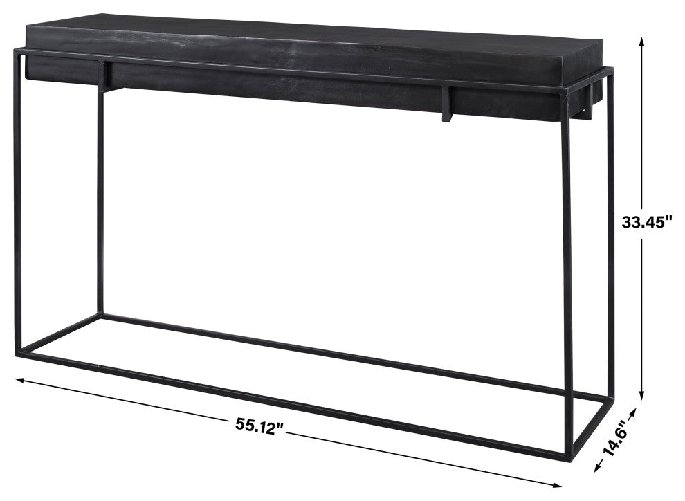 Uttermost Telone Modern Black Console table