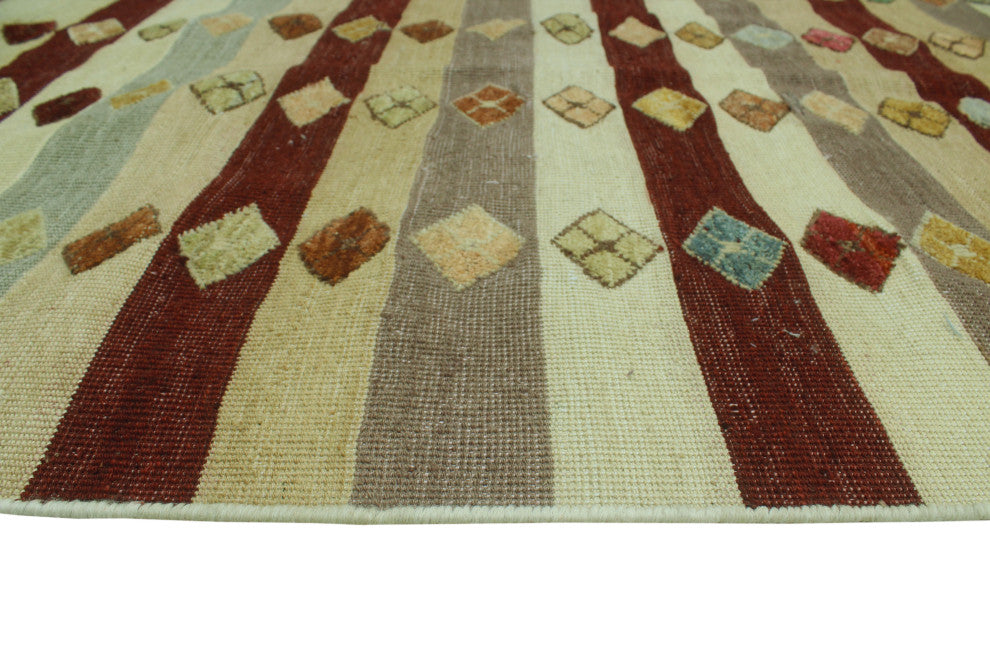 High-Low Kilim Aethelwy Beige Rug