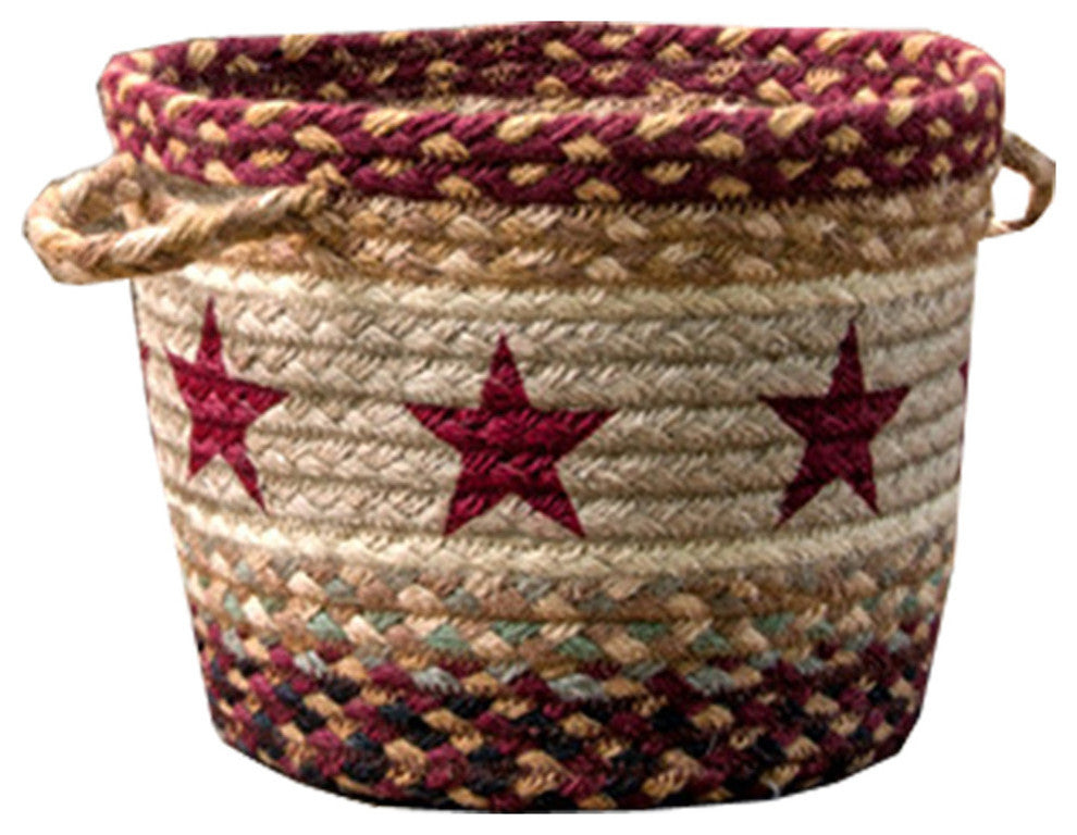 Burgundy Star Utility Basket, 9"x6.5"
