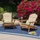 Malibu Outdoor Water-Resistant Adirondack Chair Cushions, Set of 2, Khaki