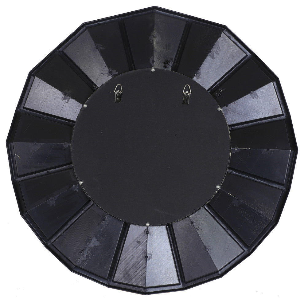 24" Round Gold Wall Mirror