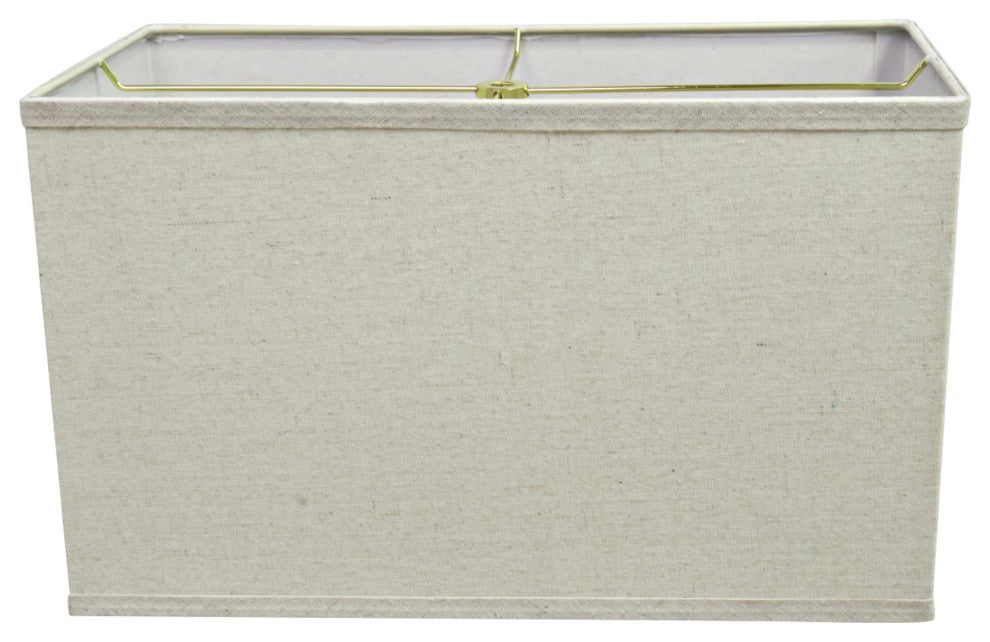 Aspen Creative 36004 Rectangular Hardback Shaped Spider Lamp Shade in Light Grey