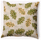 18" x 18" Retro Leaves Indoor/Outdoor Polyester Throw Pillow, Olive