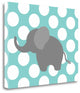 "Elephant Polka Dots" By Tamara Robinson, Giclee Print on Gallery Wrap Canvas