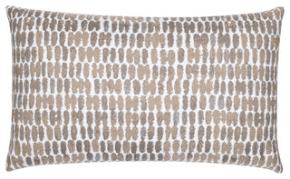 Thumbprint Latte Indoor/Outdoor Performance Pillow, 12" x 20"