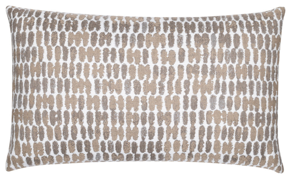 Thumbprint Latte Indoor/Outdoor Performance Pillow, 12" x 20"