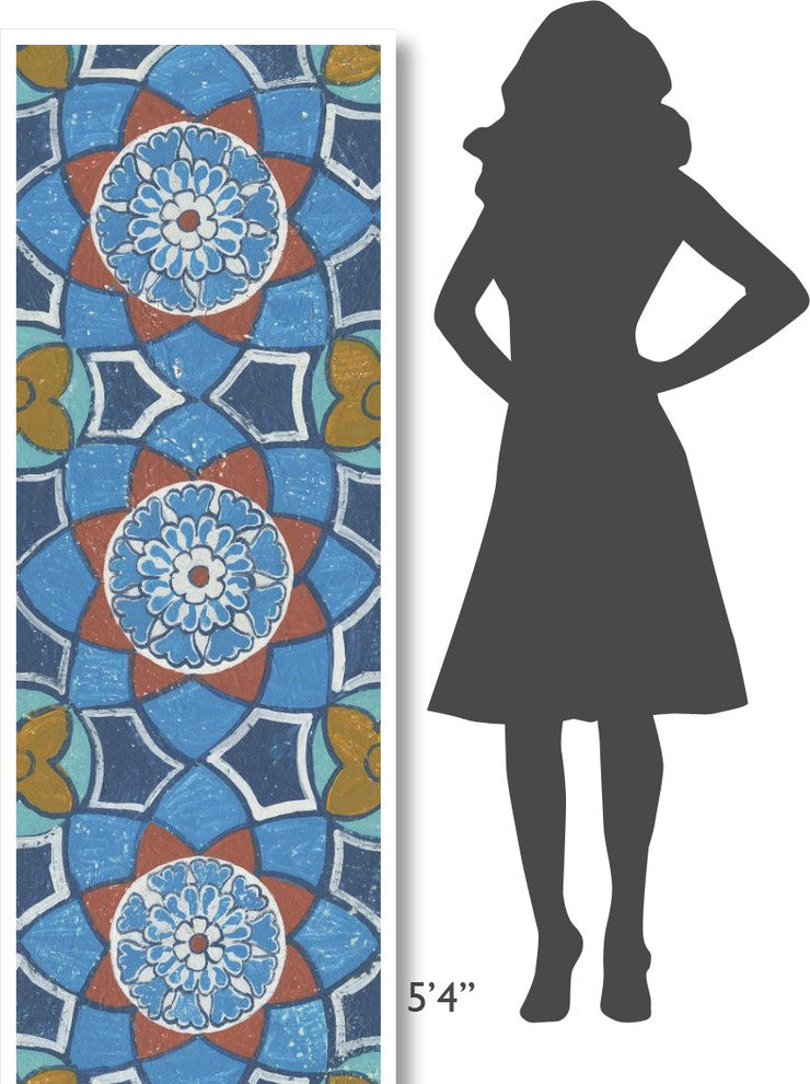 "Hex Tiles Panel II" Digital Paper Print by Kathrine Lovell, 26"x74"