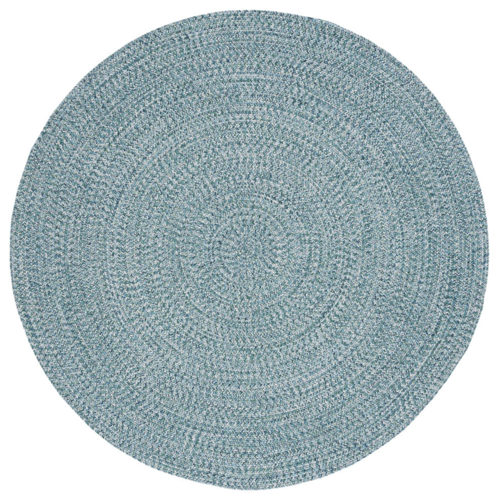 Safavieh Braided BRA201 Rug Machine-Washable, Teal/Green, 5' Round