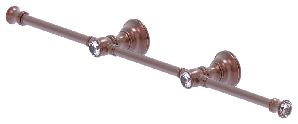 Carolina Crystal 3 Arm Guest Towel Holder, Antique Copper
