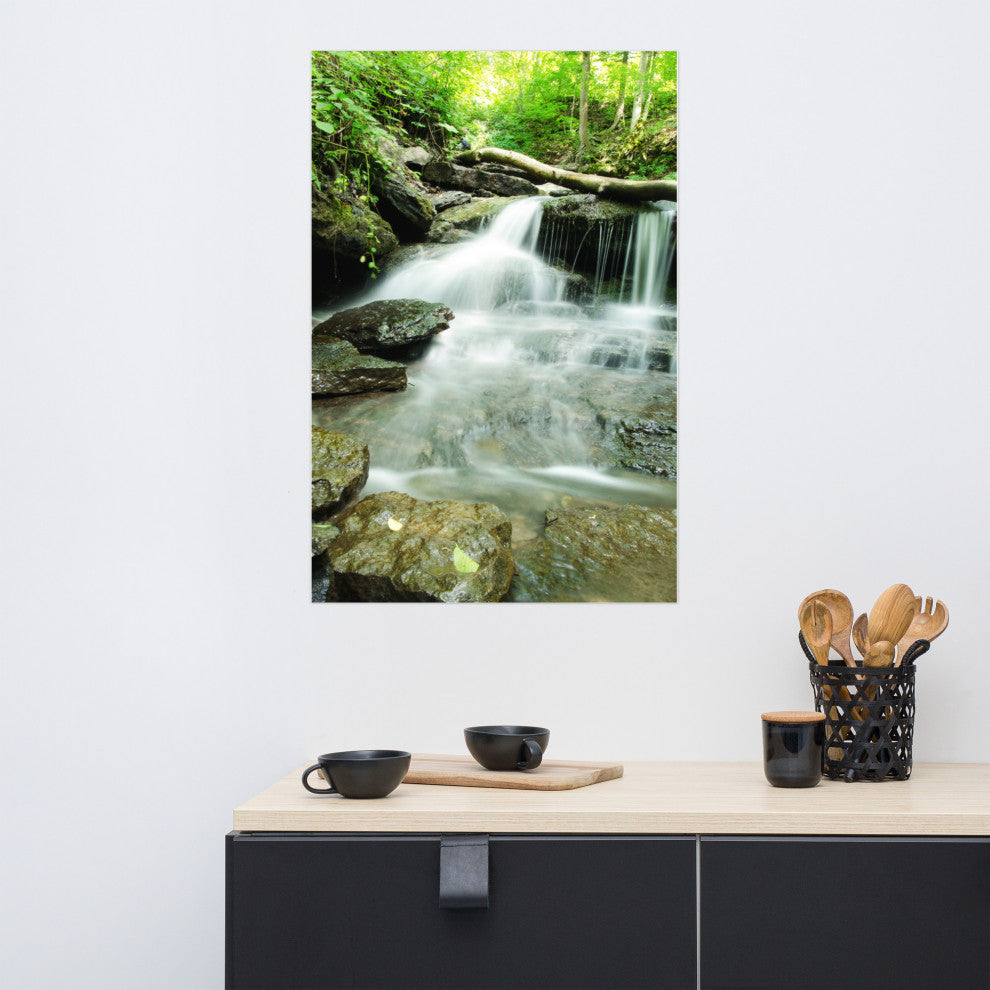 Pixley Falls 2 Landscape Photo, Waterfall Unframed Wall Art Print, 24" X 36"