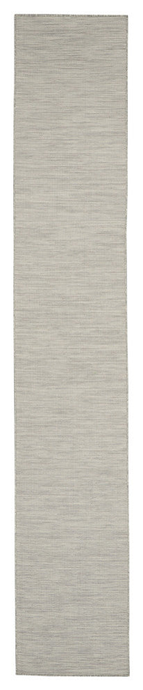 Nourison Positano Contemporary Area Rug, Light Gray, 2'2"x10' Runner