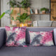 Plutus Fuchsia Purple Fureal Faux Fur Luxury Throw Pillow, 16" x 16"