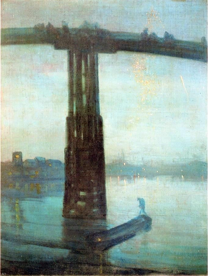 James McNeill Whistler Nocturne: Blue and Gold Wrapped Canvas