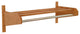 36" Oak Coat and Hat Rack, Medium Oak