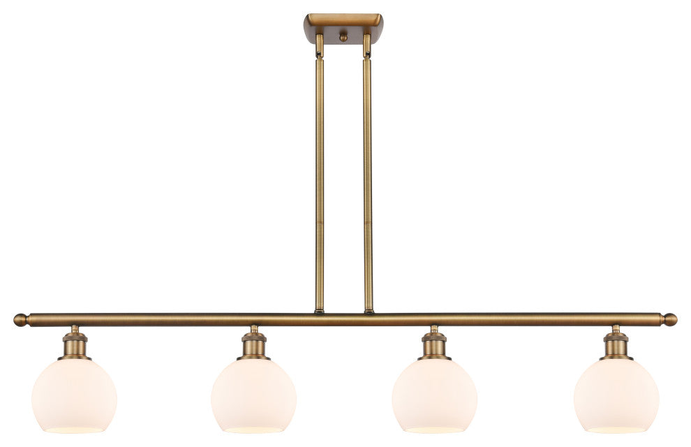 Innovations 516-4I-BB-G121-6 4 Light 48" Island Light, Brushed Brass