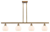 Innovations 516-4I-BB-G121-6 4 Light 48" Island Light, Brushed Brass