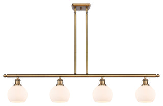 Innovations 516-4I-BB-G121-6 4 Light 48" Island Light, Brushed Brass
