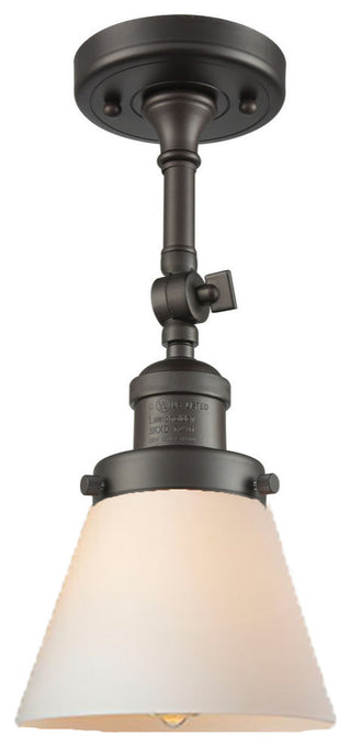 INNOVATIONS LIGHTING 201F-OB-G61-LED Small Cone 1 Light Semi-Flush Mount